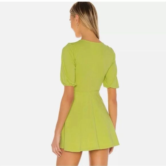 Lovers and Friends Tirzah Mini Dress Cutout Knot in Pistachio Green- Size Small - Picture 2 of 8